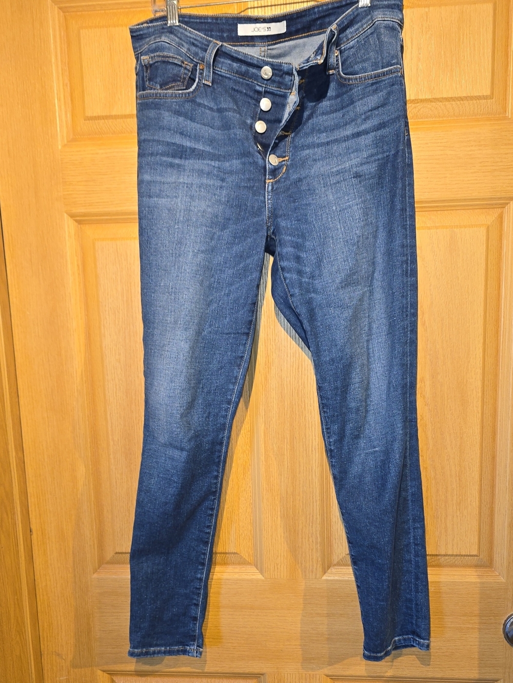 Joe's Jeans Dark Blue High-Rise Skinny with Button Fly